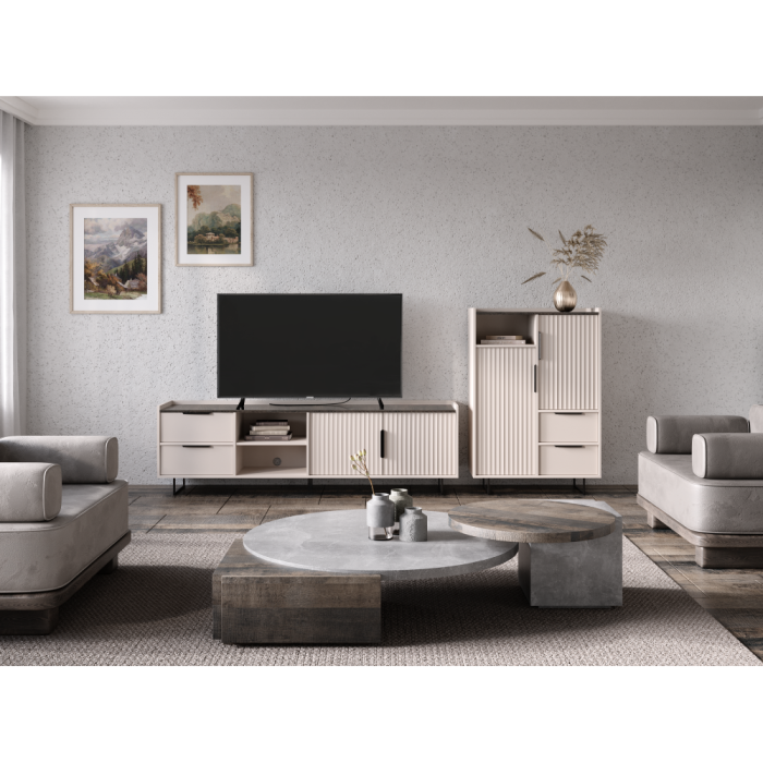 Comodă, caşmir/castan de nurcă arvadonna, FRESIO KOM2D2S [2]