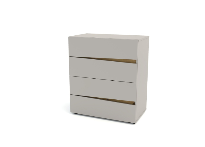 Comoda  cu 4 sertare, casmir/insertie stejar, 70 cm lungime x 80 cm inaltime x 39,5 cm adancime [2]