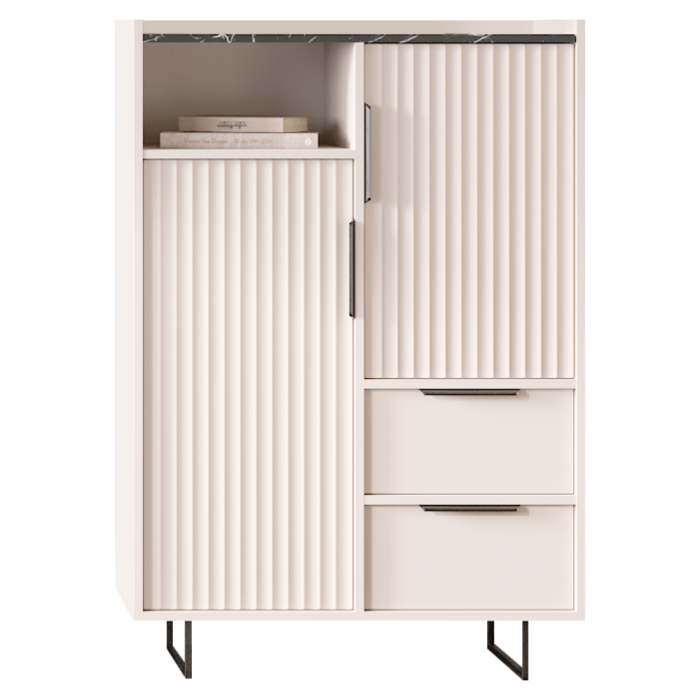 Comodă, caşmir/marmură închisă, FRESIO KOM2D2S [5]