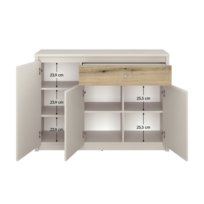 Comodă, caşmir/stejar evoke, KAROS 3D1S [3]