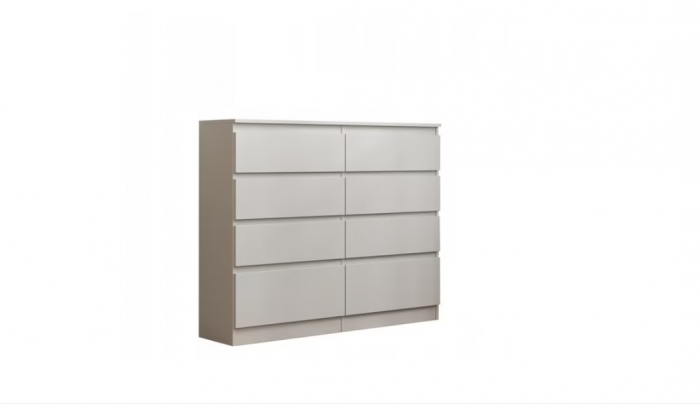 Comoda cu 8 sertare, 120x100x33 cm, stejar sonoma, pentru hol, living, dormitor, birou, Bortis Impex [7]