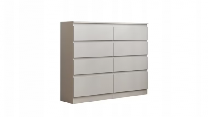 Comoda cu 8 sertare, 120x100x33 cm, stejar sonoma, pentru hol, living, dormitor, birou, Bortis Impex [6]