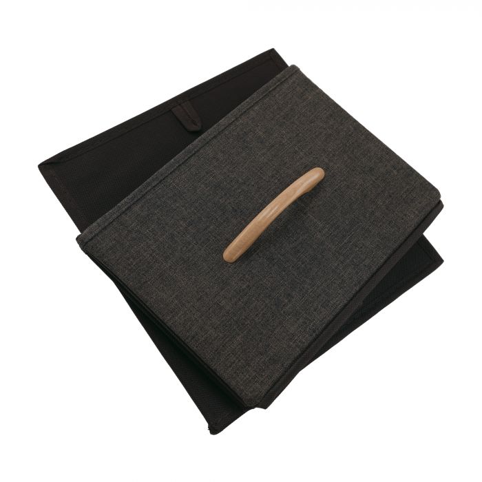 Comodă cu sertare din material textil, bej/maro deschis/maro închis, HAZEL TYP 1 [9]