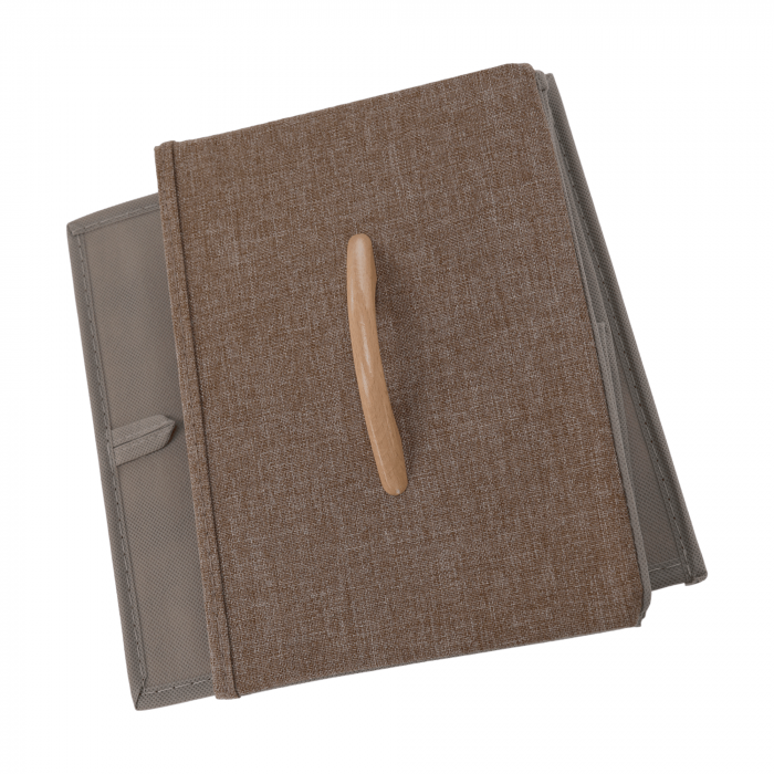Comodă cu sertare din material textil, bej/maro deschis/maro închis, HAZEL TYP 1 [11]