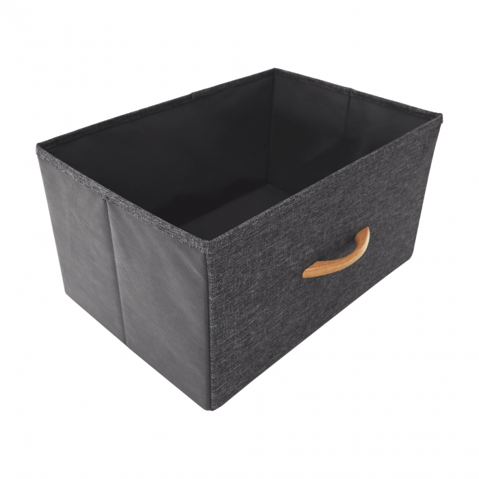 Comodă cu sertare din material textil, negru/gri închis, PALMERA TYP 2 [13]