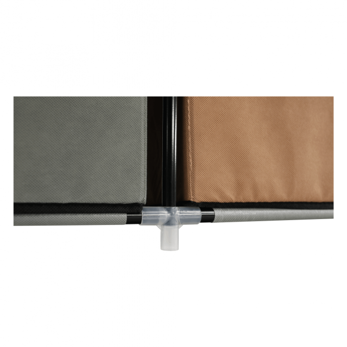 Comodă cu sertare din material textil, negru/maro/gri, CAMILO TYP 1 [13]