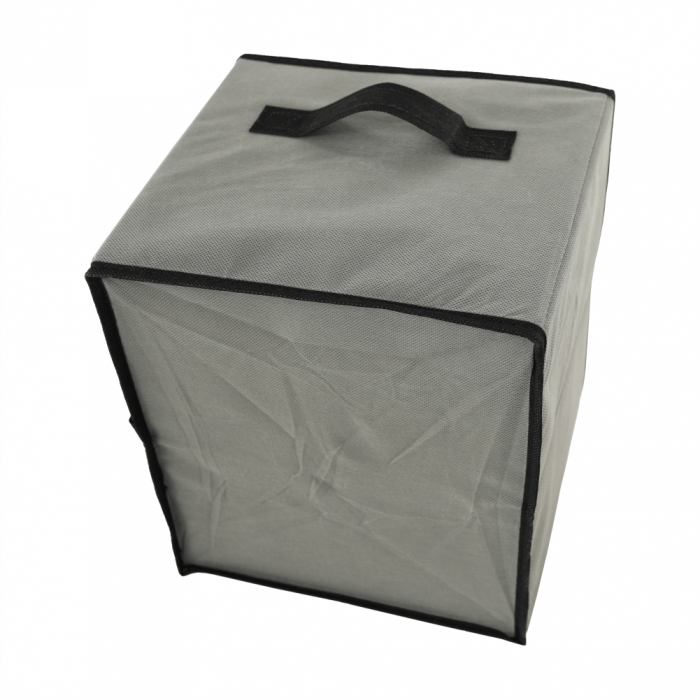 Comodă cu sertare din material textil, negru/maro/gri, CAMILO TYP 1 [9]