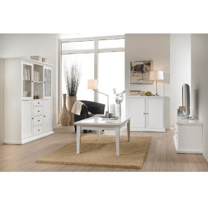 Comodă PAL înfoliat/MDF lăcuit, alb, PARIS 76716 [2]