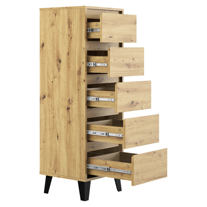 Comodă, stejar artisan, BOGAN NEW 5S40 [2]