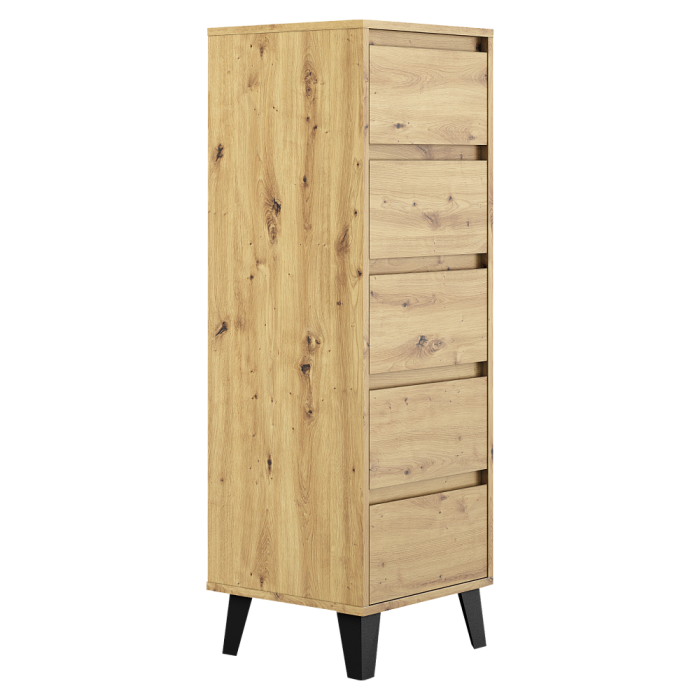 Comodă, stejar artisan, BOGAN NEW 5S40 [1]