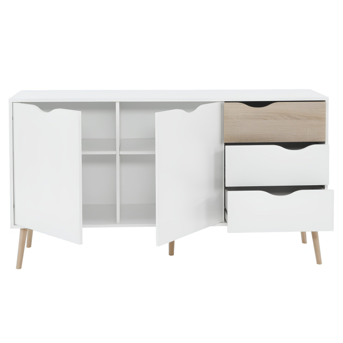 Comodă, stejar sonoma/alb, OSLO 75381 [4]