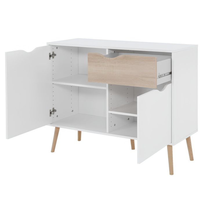 Comodă, stejar sonoma/alb, OSLO 75387 [6]