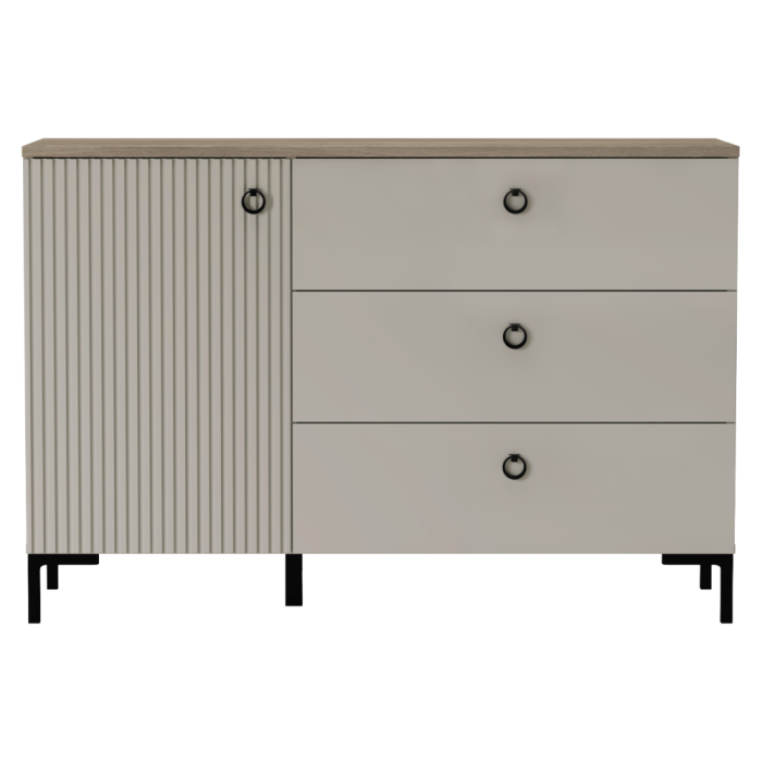 Comodă, stejar Taupe/stejar silverjack, DOMCA 1D3S [2]