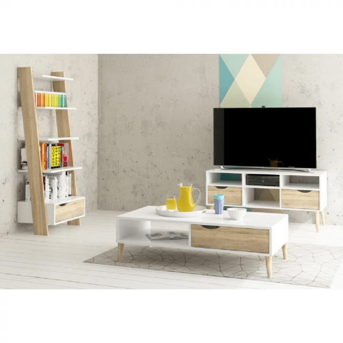 Comodă TV, stejar sonoma/alb, OSLO 75391 [4]