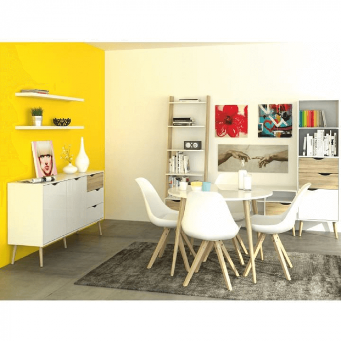Comodă TV, stejar sonoma/alb, OSLO 75391 [2]