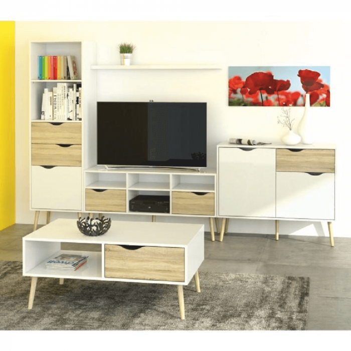 Comodă TV, stejar sonoma/alb, OSLO 75391 [3]
