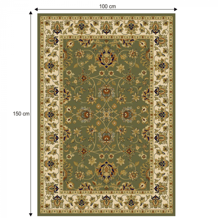 Covor 100x150 cm, verde/amestec de culori/model oriental, KENDRA TYP 2 [12]