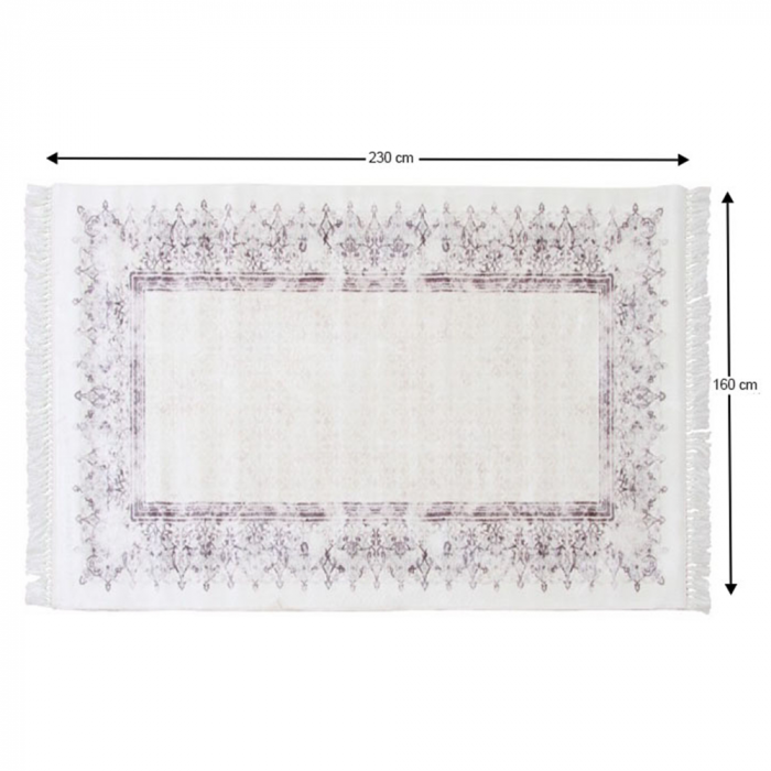 Covor 160x230 cm, crem/maro, LINON [9]