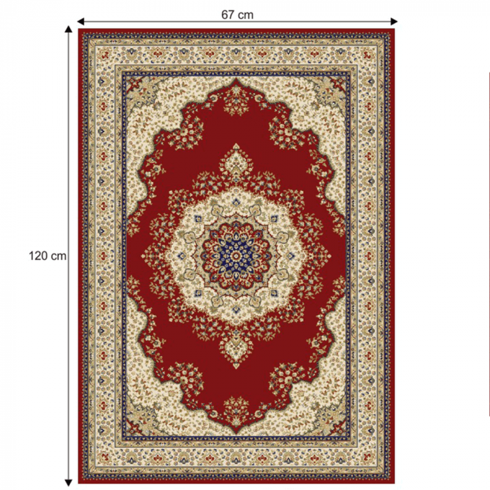 Covor 67x120 cm, vişiniu/amestec de culori/model oriental, KENDRA TYP 3 [14]