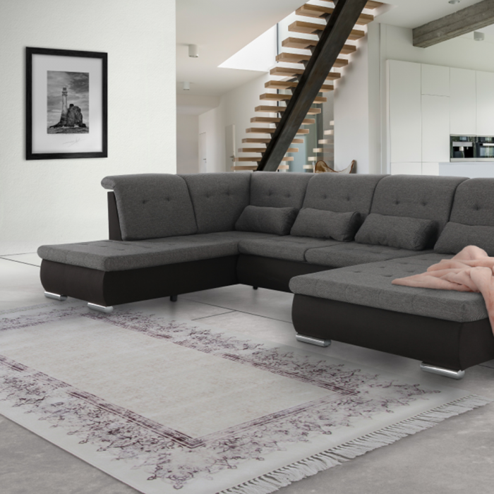 Covor 80x150 cm, crem/maro, LINON [2]