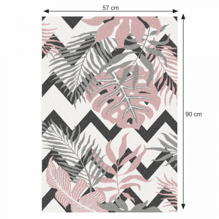 Covor, multicolor, model frunze, 57x90, SELIM [3]