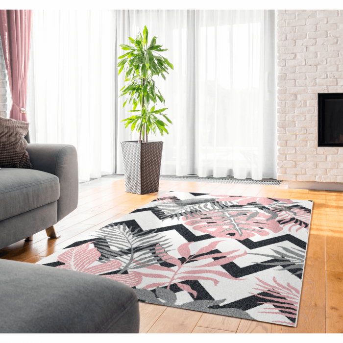 Covor, multicolor, model frunze, 67x120, SELIM [4]