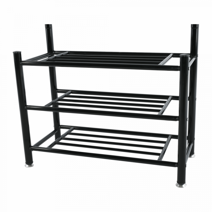 Cuier cu dulap pt. încălţăminte, metal negru, BARNUM [7]
