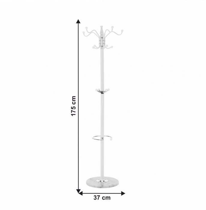 Cuier, cuier tip pom, alb, ELOS [2]