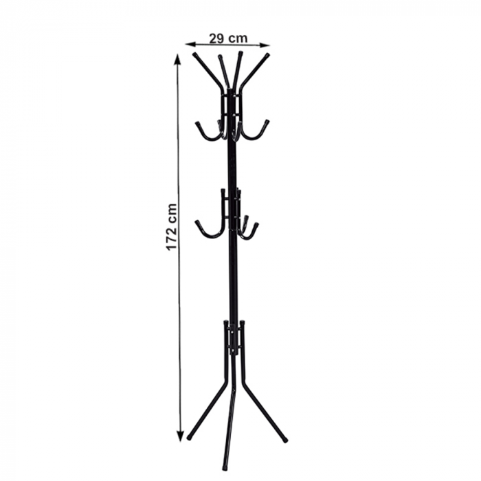 Cuier, cuier tip pom, negru, LORIK [2]