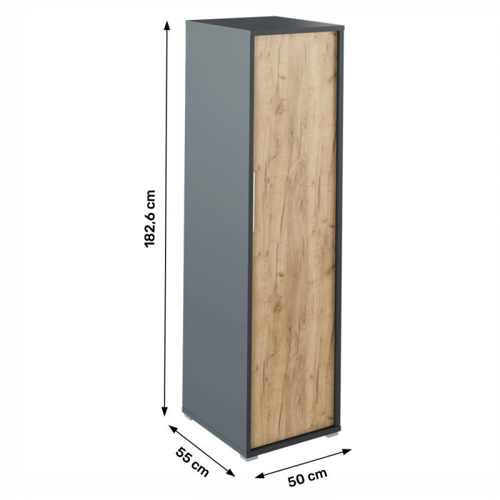 Cuier, grafit / stejar artizanal, RIOMA NEW TYP 20 [2]