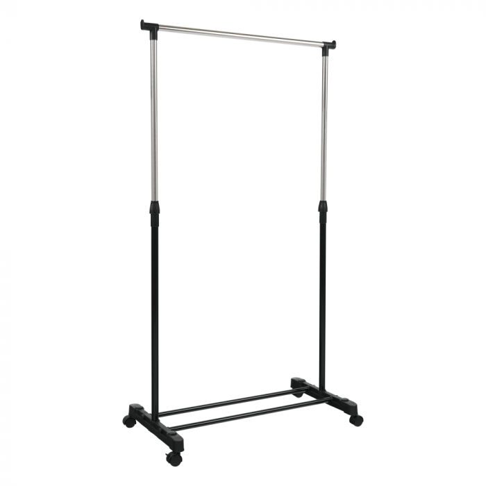 Cuier mobil, inox/plastic negru, DOLFO NEW [5]