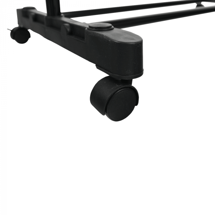Cuier mobil, inox/plastic negru, DOLFO NEW [12]
