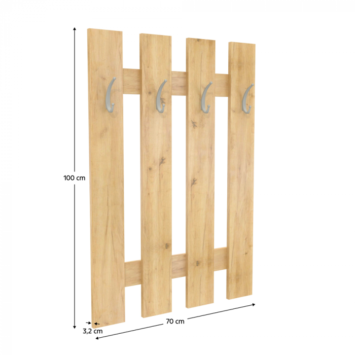 Cuier perete, stejar artizanal, KORADO NEW KV11 [3]