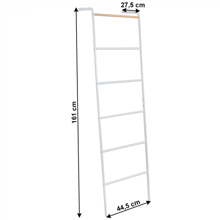 Cuier/ scară, alb/ model/ metal, BUNY [6]
