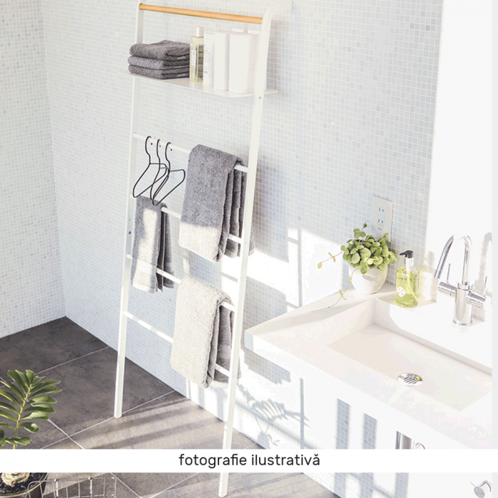 Cuier/ scară, alb/ model/ metal, BUNY [2]