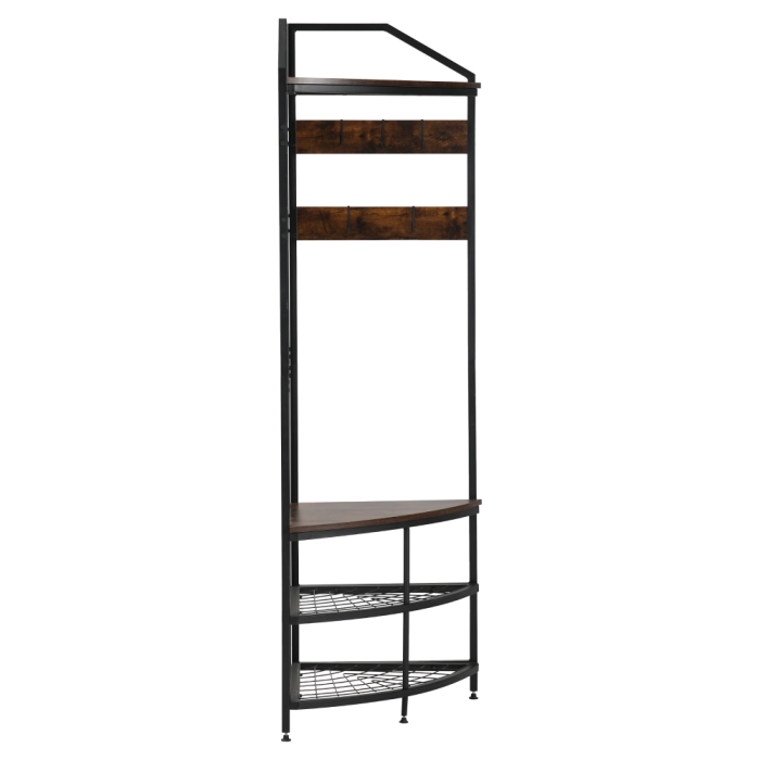 Cuier, stejar rustic/negru, ELVIRO [2]