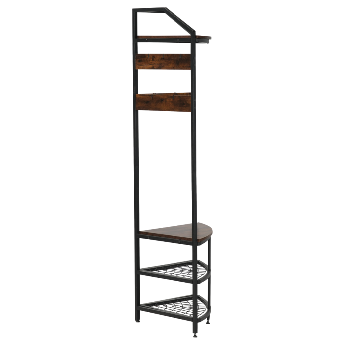 Cuier, stejar rustic/negru, ELVIRO [3]