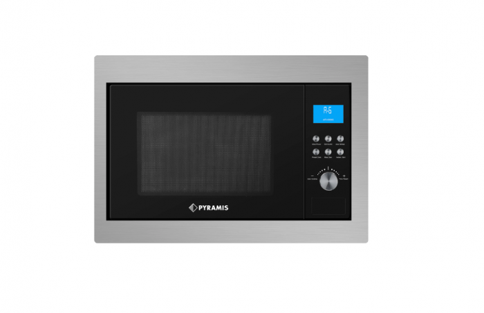 Cuptor microunde incorporabil PYRAMIS 30INOX 30UG, 30litri, 1000W, 5 trepte de putere, 8 moduri de gatire automate, control digital, inox [3]