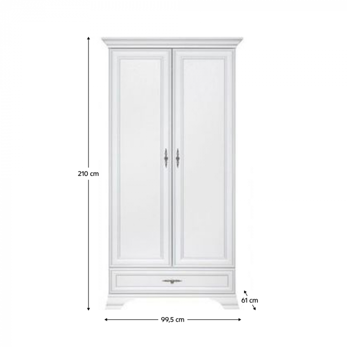 Dulap, alb alpin, KENTAK SZF2D1S [3]