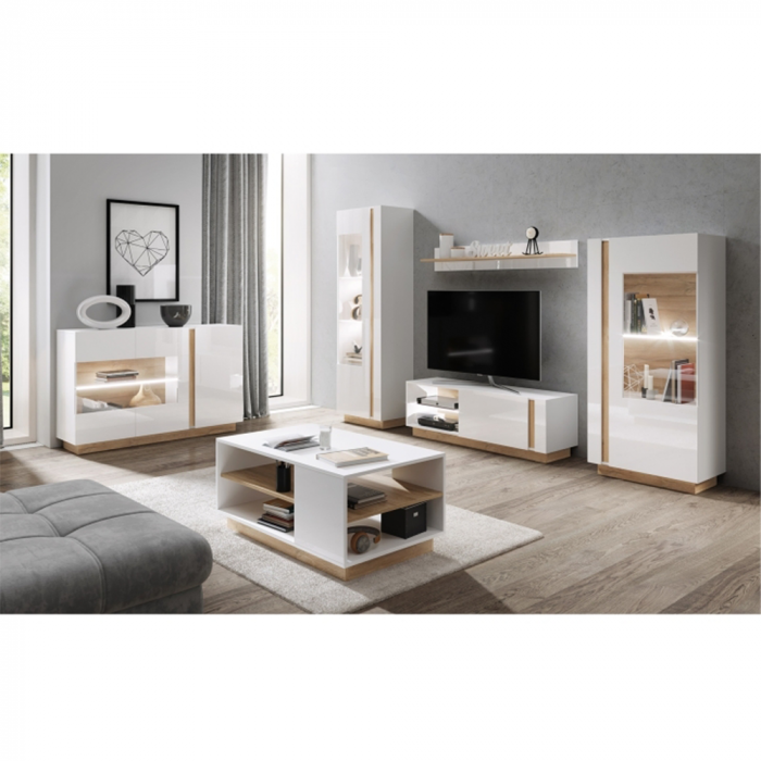 Dulap, alb/stejar grandson/alb lucios, CITY [2]