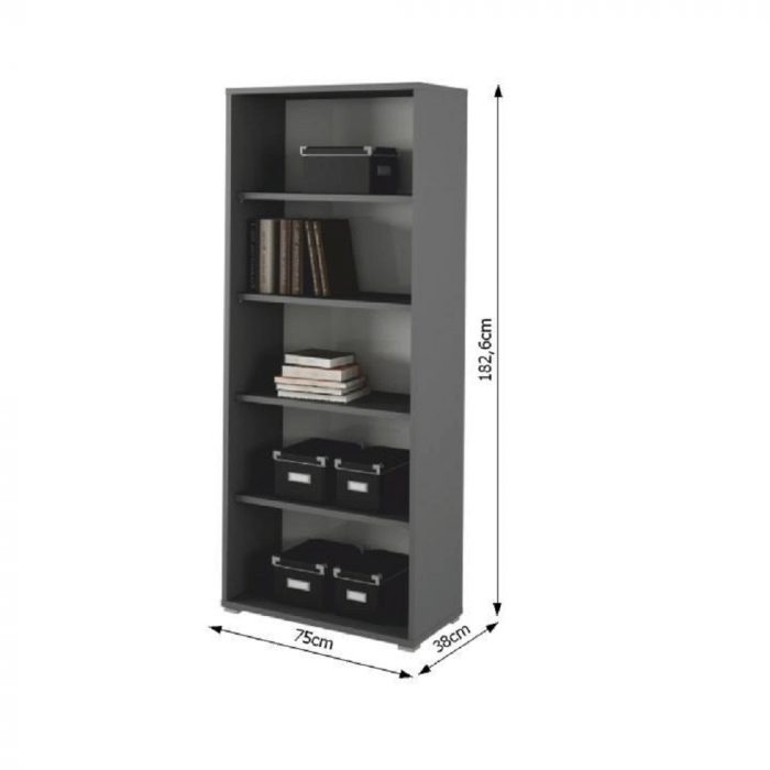 Dulap biblioraft, grafit, RIOMA NEW TYP 03 [3]