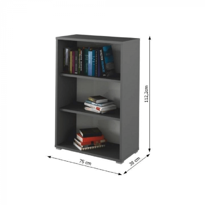 Dulap biblioraft, grafit, RIOMA NEW TYP 04 [3]