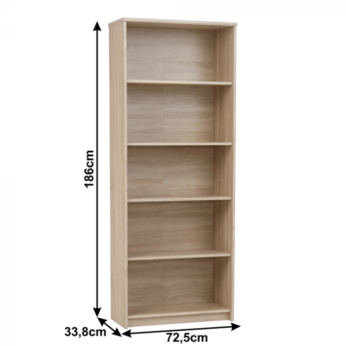 Dulap biblioraft, stejar sonoma, JOHAN 2 NEW 04 [15]