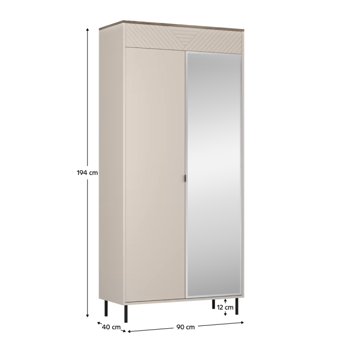 Dulap, caşmir/stejar castello, EYCO 2D/40 [4]