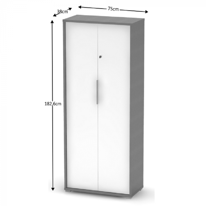 Dulap cu încuietoare, grafit/alb, RIOMA NEW  TIPUL 31 [4]