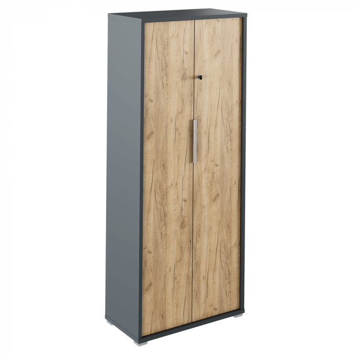 Dulap cu lacăt, grafit / stejar artizanal, RIOMA NEW  TYP 31 [1]