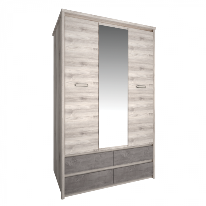 Dulap cu oglindă 3D4S, castan Nairobi / onix, JESI NEW [1]