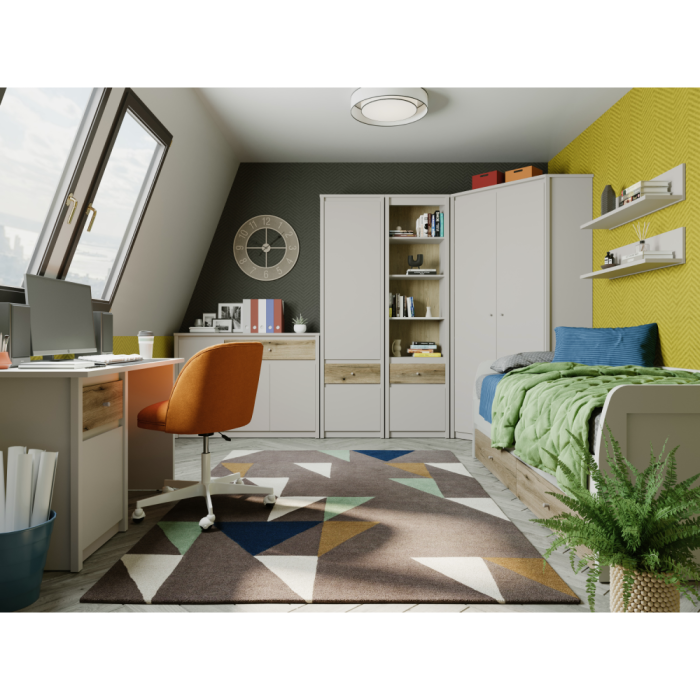 Dulap cu oglindă, caşmir/stejar evoke, KAROS 3D4S [5]