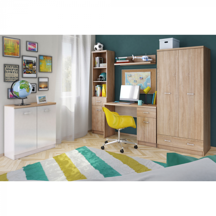 Dulap cu rafturi deschise 1D1S, stejar sonoma, TOPTY TIP 33 [3]