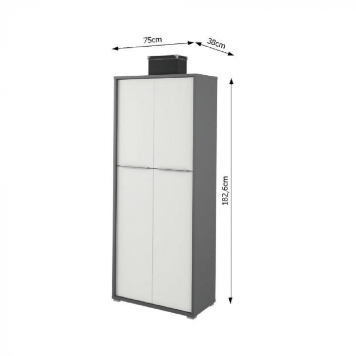 Dulap cu rafturi, grafit/alb, RIOMA NEW TYP 07 [3]